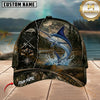 Maxcorners Fishing Dark Camo Mountain Outdoor Customized Name 3D Cap
