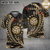 Maxcorners Volleyball Tribal Tattoo Star Power Design Multicolor Options Personalized 3D V-neck T-Shirt