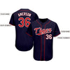 Maxcorners Custom Navy Red-White Baseball Jersey LM2605