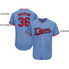 Maxcorners Custom Light Blue Red-Navy Baseball Jersey LM2605