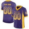 Maxcorners Custom Purple Gold-White Drift Fashion Football Jersey LM2605