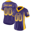 Maxcorners Custom Purple Gold-White Drift Fashion Football Jersey LM2605