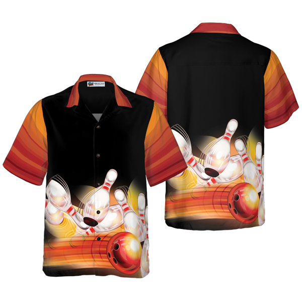 Maxcorners Bowling Ball And Pin Hawaiian Shirt