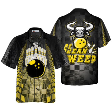 Maxcorners Clean Sweep Bowling Bull Hawaiian Shirt