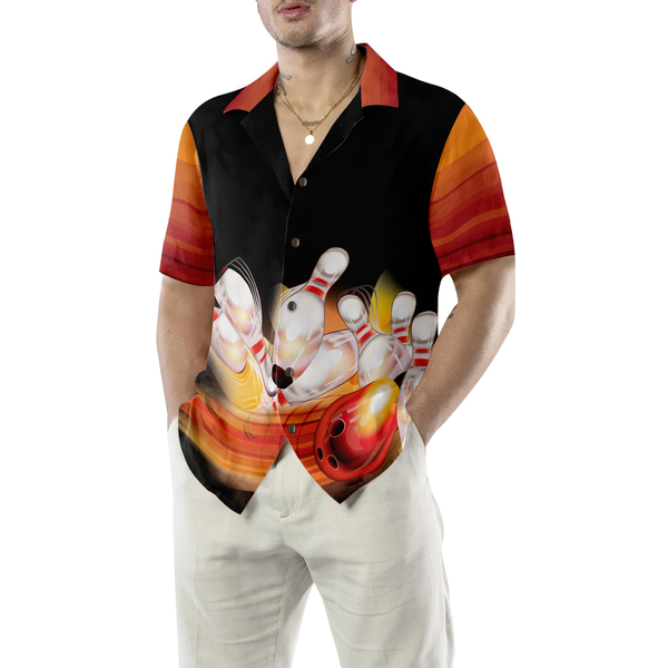 Maxcorners Bowling Ball And Pin Hawaiian Shirt