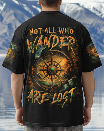 Maxcorners Not All Who Wander Are Lost Compass All Over Print LM1501