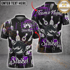 Maxcorners Bowling Funny Ball Strike Multicolor Customized Name, Team Name 3D Shirts