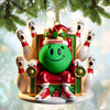 Maxcorners Custom Name Bowling Christmas Ornament, Bowling Lover Christmas Gift 2D Flat LM2111