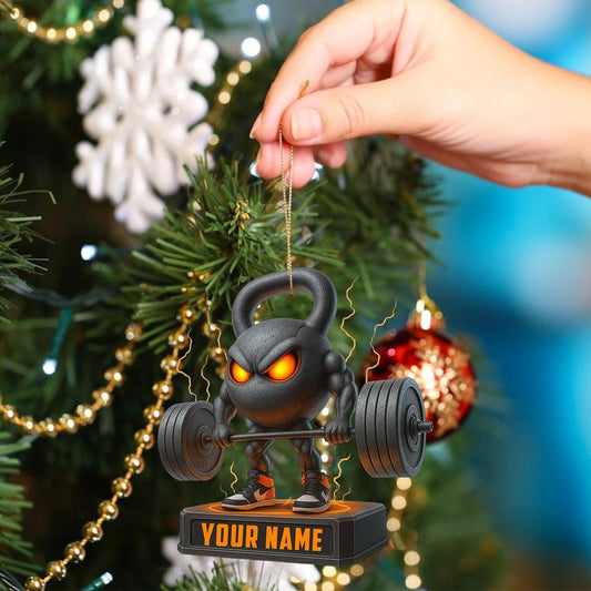 Maxcorners Weightlifting, Home Decor, Christmas Ornament, Personalized Ornament 2D Flat LM2111