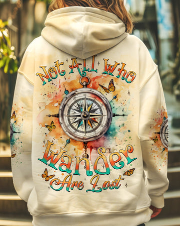 Maxcorners Not All Who Wander Are Lost Compass All Over Print LM2101