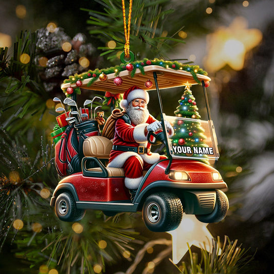 Maxcorners Santa Coming Home Decor Christmas Ornament, Personalized Ornament 2D Flat LM2211