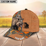 Maxcorners Boar Hunting Leather Pattern Personalized 3D Cap