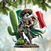 Maxcorners Custom Name Mexico Ornament, Mexico Lover Christmas Gift 2D Flat LM2111