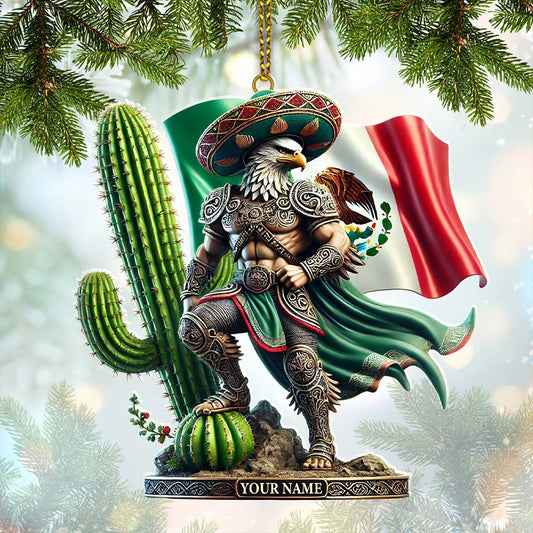 Maxcorners Custom Name Mexico Ornament, Mexico Lover Christmas Gift 2D Flat LM2111