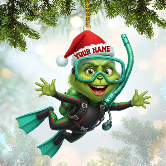 Maxcorners Diver ELF, Home Decor, Christmas Ornament, Personalized Ornament 2D Flat LM2111