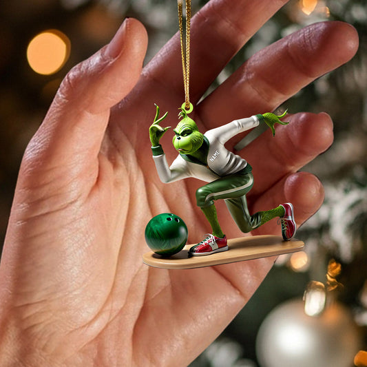 Maxcorners Bowling ELF Home Decor Christmas Ornament, Personalized Ornament 2D Flat LM2211