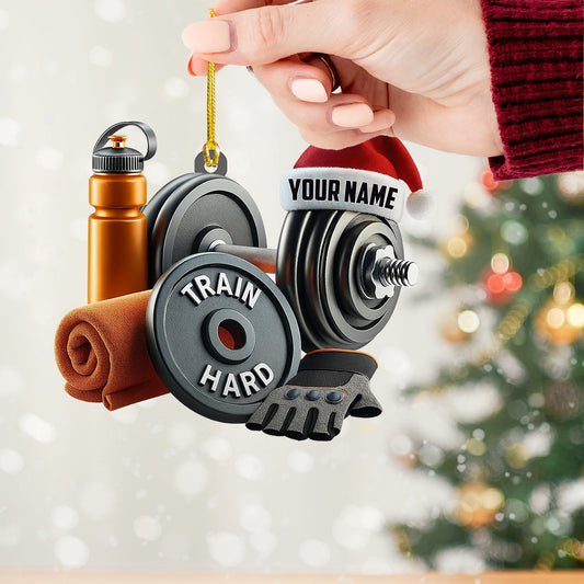 Maxcorners Christmas Gym Lover, Home Decor, Christmas Ornament, Personalized Ornament 2D Flat LM2111