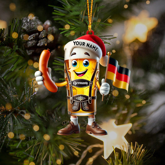 Maxcorners Christmas Beer Home Decor Christmas Ornament, Personalized Ornament 2D Flat LM2211