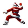 Maxcorners Custom Name Ping Pong Santa Ornament, Ping Pong Christmas Gift 2D Flat LM2111