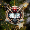 Maxcorners Hockey Christmas Ornament, Personalized Ornament 2D Flat LM2211