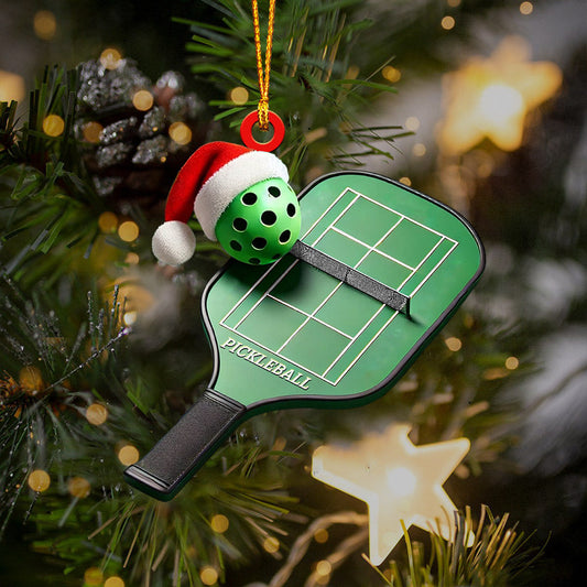 Maxcorners Pickleball Home Decor Christmas Ornament, Personalized Ornament 2D Flat LM2211
