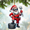 Maxcorners Custom Name Mechanic Santa Ornament, Mechanic Christmas Gift5 2D Flat LM2111
