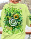 Maxcorners Nature Heals Everything Compass All Over Print LM2101