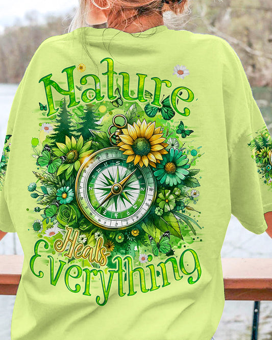 Maxcorners Nature Heals Everything Compass All Over Print LM2101