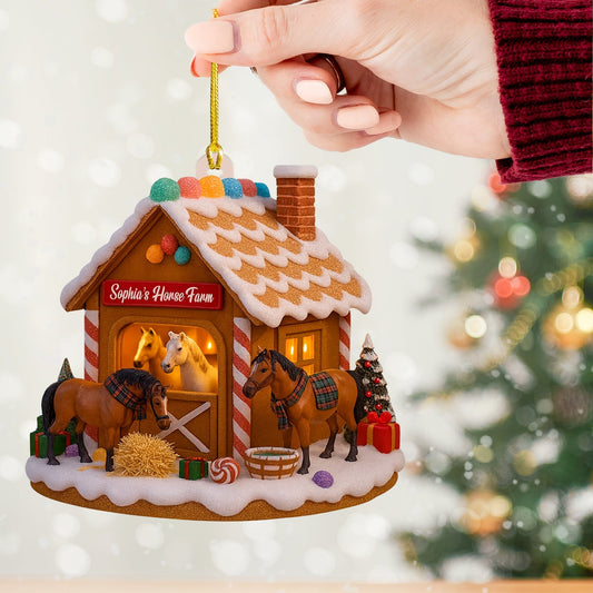 Maxcorners Horse Farm, Home Decor, Christmas Ornament, Personalized Ornament 2D Flat LM2111