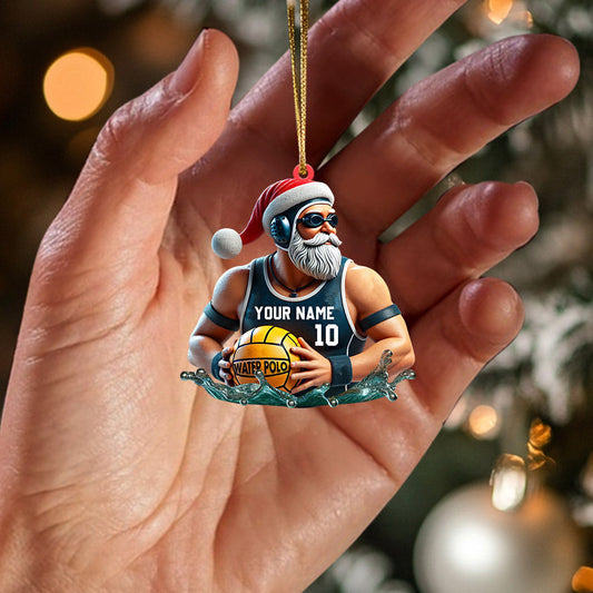 Maxcorners Cool Santa Basketball Home Decor Christmas Ornament, Personalized Ornament 2D Flat LM2211