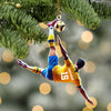 Maxcorners Custom Name and Number Soccer Ornament, Soccer Christmas Gift 2D Flat LM2211