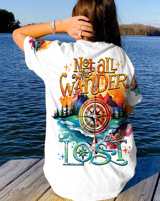 Maxcorners Not All Who Wander Are Lost Compass All Over Print LM2101