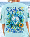 Maxcorners Not All Who Wander Are Lost Compass All Over Print LM2101