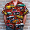 Custom Muscle Car Photo Hawaiian Shirt, Elvis Tribal Pattern, Gift For Car Lovers