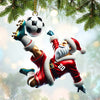 Maxcorners Custom Number Soccer Santa Ornament, Soccer Christmas Gifts 2D Flat LM2211