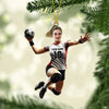 Maxcorners Handball Woman Decor Christmas Ornament, Personalized Ornament 2D Flat LM2211