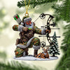 Maxcorners Deer Hunter Christmas Ornament, Personalized Ornament 2D Flat LM2211