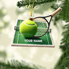Maxcorners Tennis Yard Christmas Ornament, Personalized Ornament 2D Flat LM2211
