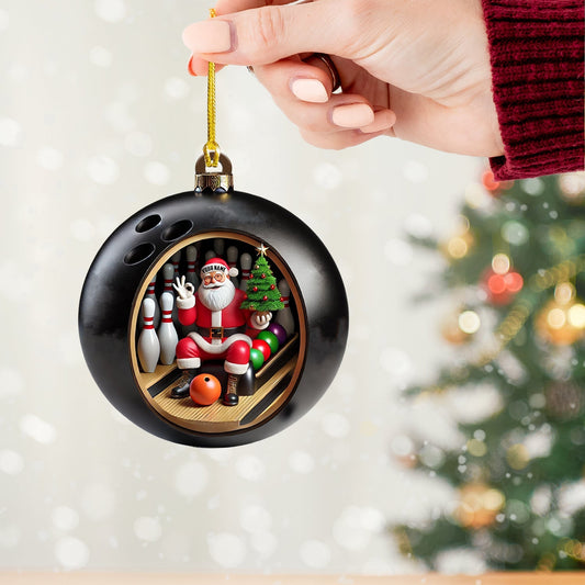 Maxcorners Bowling Ball Christmas Home Decor Christmas Ornament, Personalized Ornament 2D Flat LM2211