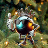 Maxcorners Custom Name Bowling Christmas Ornament, Bowling Lover Christmas Gift4 2D Flat LM2111