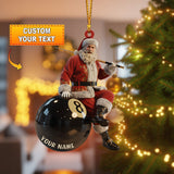 Maxcorners Pool Player Santa Ornament