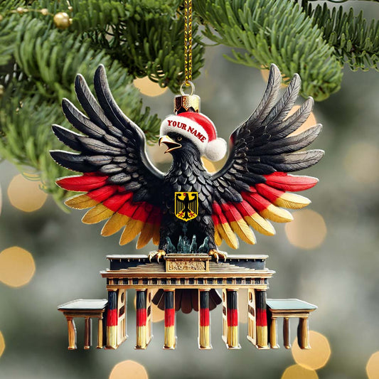 Maxcorners Custom Name Germany Ornament, German Lover Christmas Gift 2D Flat LM2111