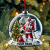 Maxcorners Custom Name Santa Astronaut Ornament, Astronaut  Christmas Decoration 2D Flat LM2111