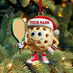 Maxcorners Custom Name Pickleball Ornament, Pickleball Lover Christmas Gift 2D Flat LM2211