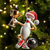 Maxcorners Custom Name Bowling Christmas Ornament, Bowling Christmas Gift 2D Flat LM2111