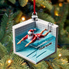 Maxcorners Swimming Santa Christmas Ornament, Personalized Ornament 2D Flat LM2211