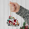 Maxcorners Custom Name Santa Spa Ornament, Santa Christmas Gift Decoration 2D Flat LM2111