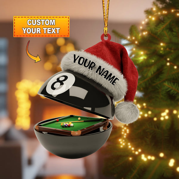 Maxcorners 8-Ball Pool Table Christmas Ornament