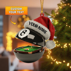 Maxcorners Billiard 8-Ball Pool Table Christmas Ornament