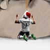 Maxcorners Santa Football Player Christmas Ornament, Personalized Ornament 2D Flat LM2211